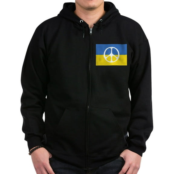 CafePress - Pray For Peace In Ukraine Sweatshirt - Zip Hoodie, Classic Hooded Sweatshirt with Metal Zipper