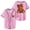 Pink, variant on Ivan Cornejo Terapia Tour 2024 Bear Merch Baseball Jersey V-Neck Shirt Women Men Short Sleeve Streetwear Clothes