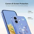 thumbnail image 6 of Compatible with iPhone 16e Case Clear with Flower Design, Cute Soft Silicone TPU Floral Aesthetic Women Girls Transparent Protective Shockproof Anti-Scratch Anti-Yellow Phone Cover, A, 6 of 9