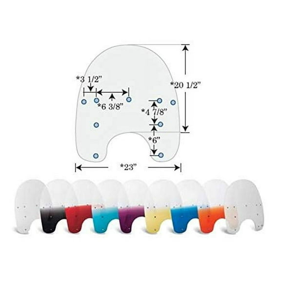 Memphis Shades MEP6460 Clear Windshield (Replacement Plastic For Harley-Dav
