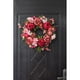 thumbnail image 5 of Corona de puerta delantera, coronas de primavera de flores de peonía de 15,7 pulgadas para puerta de entrada exterior, corona de brotes florales de verano para boda, 5 of 5