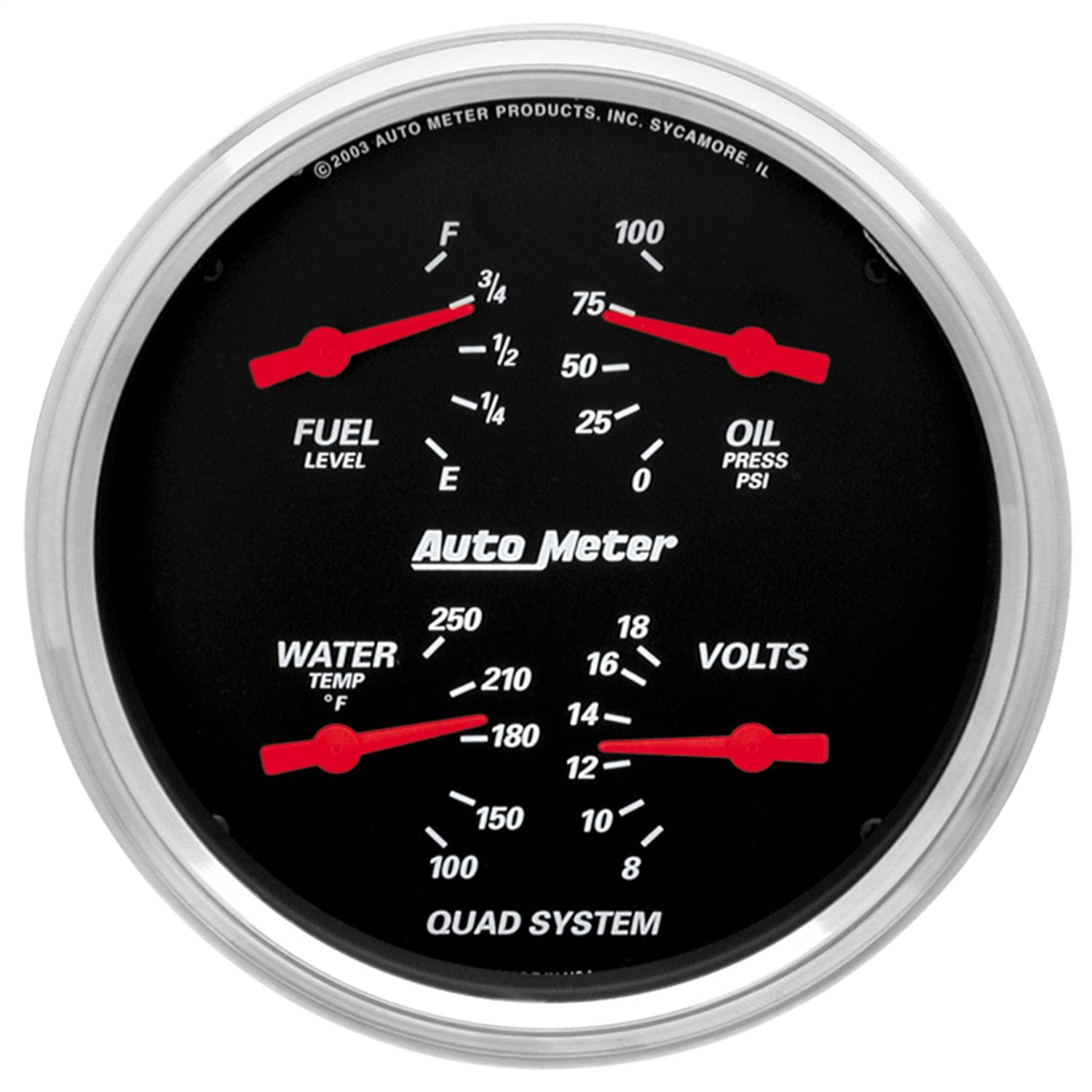 Auto Meter 7087 Gauge Works Dual Pillar