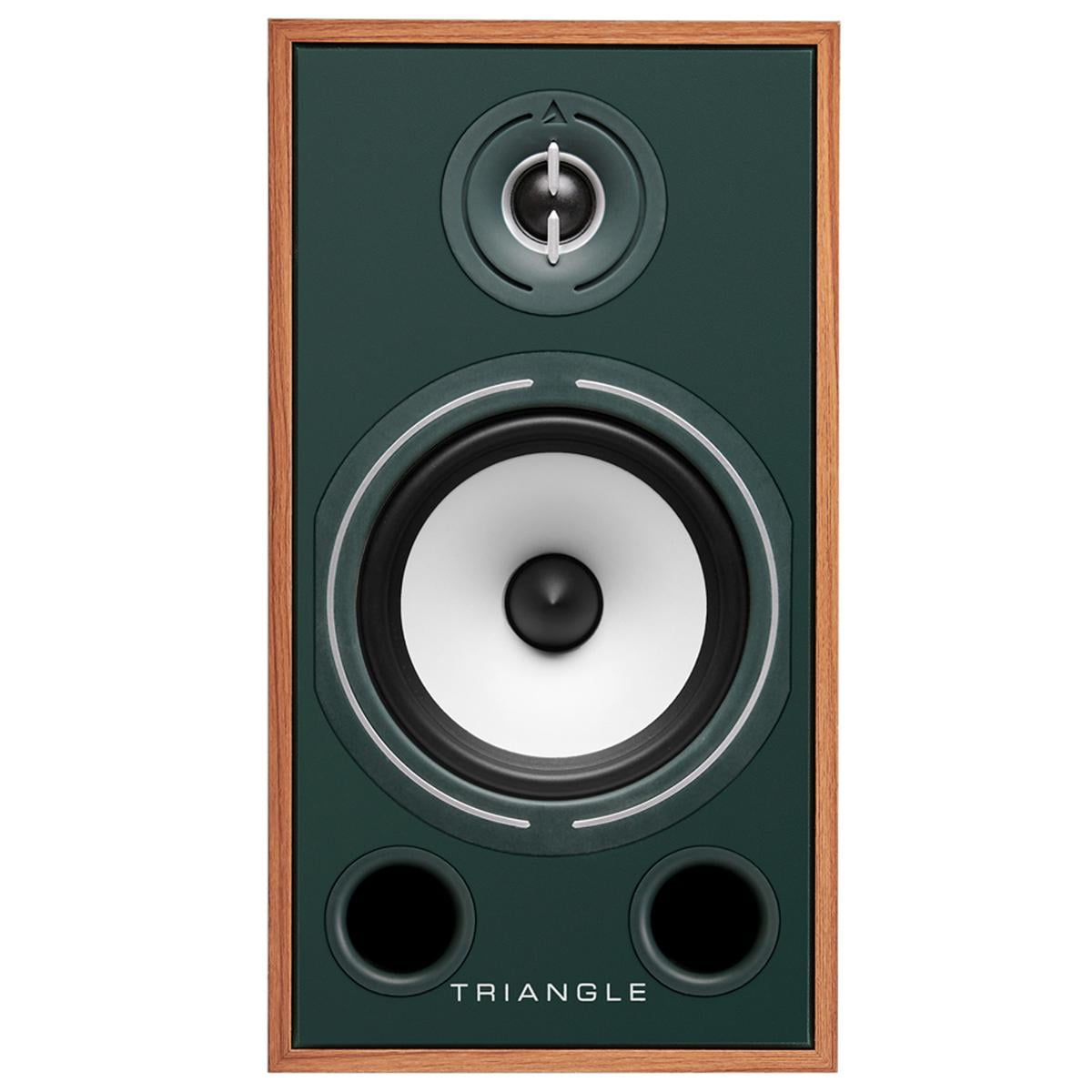 Triangle Borea BR03 Hi-Fi Bookshelf Speakers Pair (Green Oak) for Home Theater Systems or Music, 100 W Power Handling, High Efficiency Horn-Loaded Tweeters, Excellent Realism, Fast and Accurate