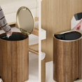 thumbnail image 4 of Trash Can Wood Pattern Waste Bin With Lid Sealed SlipResistant For Living Room Bedroom Kitchen Office, 4 of 5