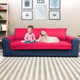 thumbnail image 3 of Cubre sala 3 pzs The Shop  doble vista Repelente ideal para mascotas y niños Café Rojo, 3 of 10