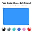 thumbnail image 3 of Rirool Silicone Dog Cat Bowl Mat - 18.5" x 11.5" - Non-Slip Waterproof Pet Feeding Mat - Black - Blue, 3 of 7