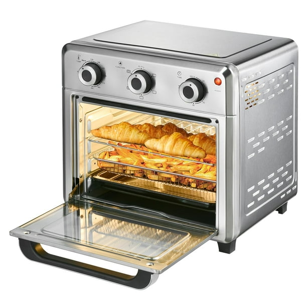 Panana Horno tostador compacto Airfryer, 1400 W 21 QT con multifunción 6 en 1 y amplio rango de temperatura, horno freidora de aire con temporizador de 60 minutos/apagado automático, horno de encimera