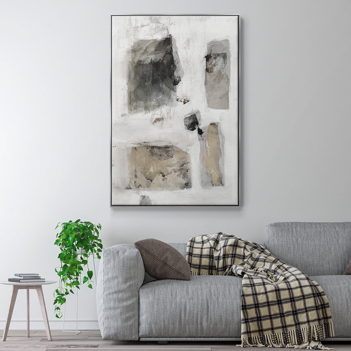 A Simple Love I V30 Framed Premium Gallery Wrapped Canvas - Ready to Hang - 27 x 41 - Silver Floating Frame