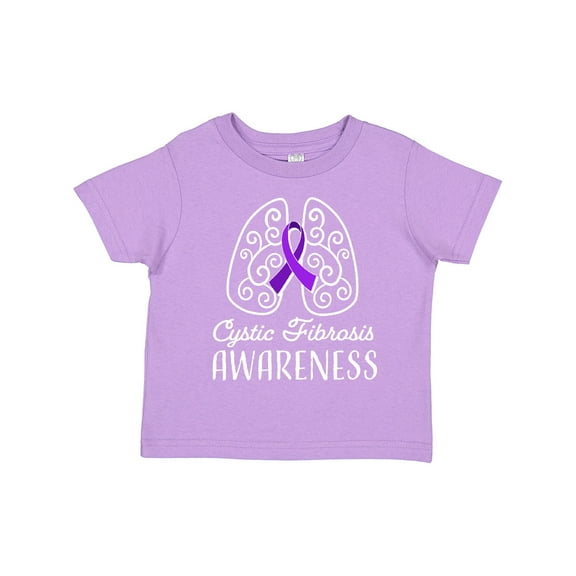 Inktastic Cystic Fibrosis Awareness with Ribbon and Lungs Boys or Girls Toddler T-Shirt