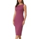 thumbnail image 4 of Vestido formal sin mangas de cuello barco para mujer Inspire Chic, midi, color púrpura ciruela, talla L, 4 of 6
