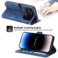 thumbnail image 2 of Wallet Case for iPhone 17 Pro Flip Phone Case with Card Slots, Cash Pocket, Kickstand, Magnetic Closure & Wrist Strap, TPU Soft Shell Cover Blue, 2 of 6