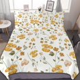 thumbnail image 1 of HAHDAXIA Yellow Flower Bedding Solid Comforter Set for All Seasons,3 Pieces(1 Comforter+2 Pillowcases),Soft Microfiber Bedding Set Queen(90"x90"), 1 of 7