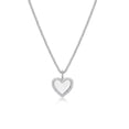 thumbnail image 1 of Diamondlite Cubic Zirconia Heart Disc Necklace - Silver, 1 of 1