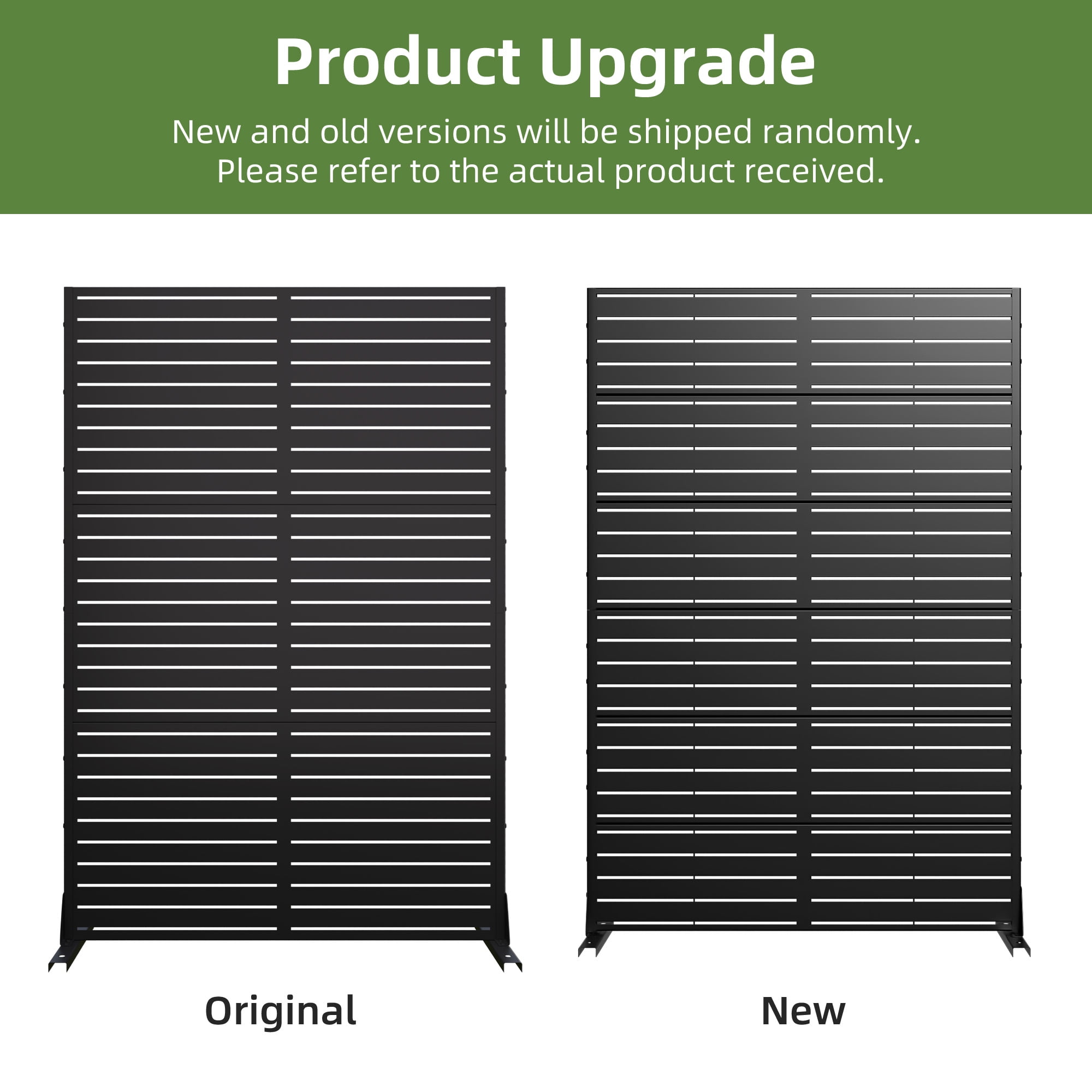 MAYEERTY 72" × 47" Privacy Screen Fence, Heavy Duty Fence Privacy Screen Outdoor, Black