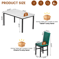 thumbnail image 4 of Recaceik Durable and Sturdy Construction 7 Piece Modern MDF & Marble Dining Table Set, Green, 4 of 10