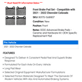 thumbnail image 2 of Front Brake Pad Set - Compatible with 2021 - 2022 Chevrolet Colorado - Dynamic Friction, 2 of 2