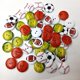 thumbnail image 2 of 50pcs Novedad Botones Temáticos de Pelota Deportiva forma forma Agujeros Artesanía de Posterior Plana Macarena Botones de madera, 2 of 5