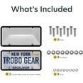 thumbnail image 5 of Trobo License Plate Frames and Covers Combo, 2 Pack Tinted Bubble Design License Plate Holder, Weather Proof Car Front Or Rear Unbreakable Plate Shields, Fits All Standard US Plates, Screws Included, 5 of 7