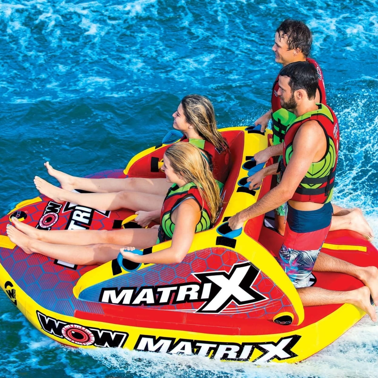 WOW Sports Matrix 1-4P Water Towing Tubes, Boating Flat