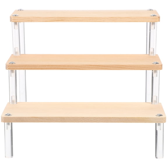 Cosmetic Display Rack Seasoning Storage Bracket Model Shelf Wood Stand Ladder Multi-function