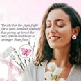 thumbnail image 1 of Pink Ribbon Stud Earrings For Breast Cancer Awareness Stylish And Elegant Accessories Earring For Women, 1 of 6