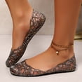 thumbnail image 4 of Ticikt Women's Jelly Sandals Ballet Shoes On Flats Hollow Out Loafers, 4 of 7