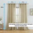 thumbnail image 2 of THD Vicky Semi Sheer Voile Window Curtain Grommet Top Panels for Bedroom & Living Room - Set of 2 (Taupe, 37 W x 84 L per panel), 2 of 6