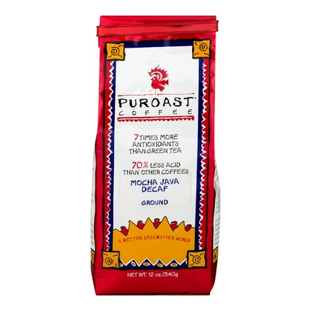 UPC 732148352979 product image for Puroast Decaf Mocha Java Low Acid Ground Coffee, 12 oz Bag | upcitemdb.com