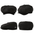 thumbnail image 5 of TOP-EX L/XL/XXL Mens Wool Tweed Newsboy Cap 8 Panel Flat Gatsby Driving Hat Black 3XL, 5 of 7
