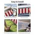 thumbnail image 7 of 4th of July RV Awning Sun Shade Screen 9'X7' 250 Anniversary Eagle Mesh Sunscreen Patriotic Stars American Flag Awning Shade Screen with Zipper UV Blocker Completed Kits for RV Motorhome Camper, 7 of 7