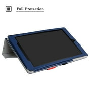 Labanema 10.1 Amazon New Fire HD 10 2017 Bluetooth Keyboard Case, PU Leather Folio Stand Protective Case, Cover for 10.1 Amazon New Fire HD 10 2017 (Blue)