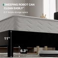 thumbnail image 4 of Novilla King Bed Frame and Headboard, Linen Upholstered King Size Bed Frame with Wood Slats Support, No Box Spring Needed, Heavy Duty Feet, Easy Assembly, Black, 4 of 7