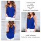 thumbnail image 5 of Camiseta sin mangas con cuello en V para mujer, camiseta holgada informal de verano con tirantes y cuello en V, camisa de gasa cruzada, 5 of 6