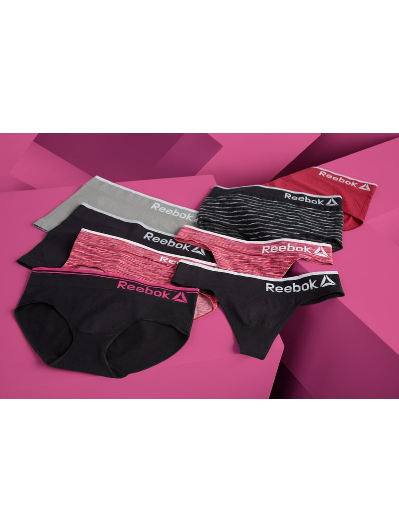 Reebok Women's Seamless Hipster Panties, 6-Pack, Sizes XS