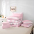 thumbnail image 6 of Manfei Vintage Grid 7pcs Queen Bedding,Kawaii Polka Dot Bedding Comforter Set Queen,Light Pink,Pink Reversible, 6 of 7
