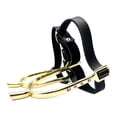 thumbnail image 3 of harper 2x Horse Spurs with PU Leather Straps Ride Professional Riding Training Gear Gold, 3 of 9