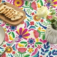 thumbnail image 2 of Mexico Tablecloth 60x60 Inch Round, Halloween Cinco De Mayo Fiesta White Washable Seasonal Table Cover for Party Picnic Dinner Decor, 2 of 6