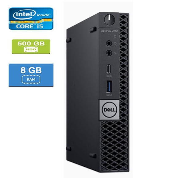 Refurbished: DELL 7060 MICRO Intel Core i5-8500T 2.10 GHz, 8GB, 500GB HDD, Win 10 Pro