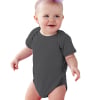 Charcoal, variant on Infant 100% Cotton Jersey Lap Shoulder Short Sleeve Bodysuit, White, Newborn