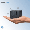 thumbnail image 2 of Uervoton Universal International Travel Adapter with USB Type C, Plug Adapter for All-in-One International Plug Adapter for USA EU UK AUS, 2 of 6