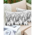 thumbnail image 6 of Black Grey Forest Throw Pillow Covers, Contemporary Silhouette Abstract Art Soft Breathable Pillow Cases with Invisible Zipper for Sleeping, Small Pillowcases for Couch Bed Sofa Chair 16x24 Inches, 6 of 6