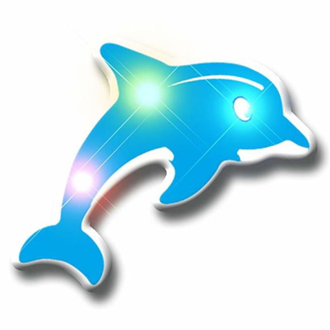 Blue Dolphin Flashing Body Light Lapel Pins 