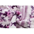 thumbnail image 2 of Virtu 12 Lbs Plush Fleece Blanket, 2 Ply Thick Heavy Reversible Raschel Korean Style Warm Bed Blanket, King, Lavender Floral, 2 of 5