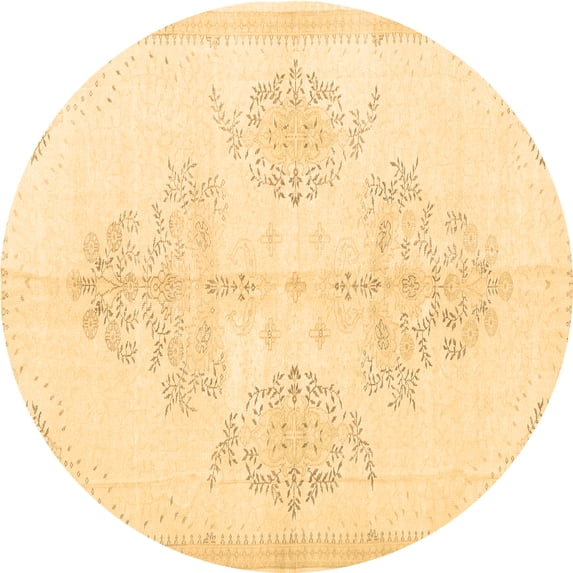 Ahgly Company Indoor Round Persian Brown Traditional Area Rugs, 4' Round