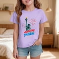 thumbnail image 2 of mgoYE American Flag Shirts Girls Boys 4th of July O-Neck Short Sleeve Patriotic T-Shirt Memorial Day Graphic Tee Independence Day Tops 250th American Anniversary(Purple,11-12 Years), 2 of 5