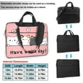 thumbnail image 2 of ZNDUO Cartoon Cat Greeting Doodle Pattern Laptop Bag, 14 inch Business Casual Durable Laptop Backpack, 2 of 8