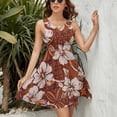 thumbnail image 3 of Hawaiian Hibiscus Flowers Dress Fashion Beach Long Dresses Female Party Printed Sundress, 3 of 7