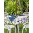 thumbnail image 4 of Outdoor Tablecloth with Umbrella Hole Zipper Purple Floral Round Tablecloth 54" Waterproof Outside Table Cloth Watercolor Botanical Flower Country Spring Patio Table Cover Tablecloths for Picnic, 4 of 8