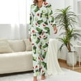 thumbnail image 2 of Top-kevin Womens Pajamas Set Cute Hippo Party Pattern Soft Long Sleeve Sleepwear Button Down Sets, 2 of 6