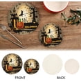 thumbnail image 4 of GZHJMY 2PCS Halloween Full Moon Night Pumpkin Trivets Pot Holders Set and Placemats Set, Hot Pads, Table Mats for Cooking and Baking, Cotton Braided Hot Pads, 7.09"+9.45", 4 of 7
